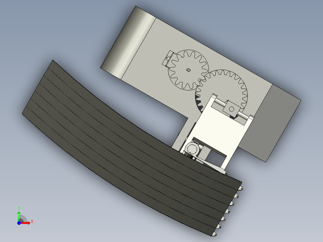 方便滑翔的动翼飞行器前视图