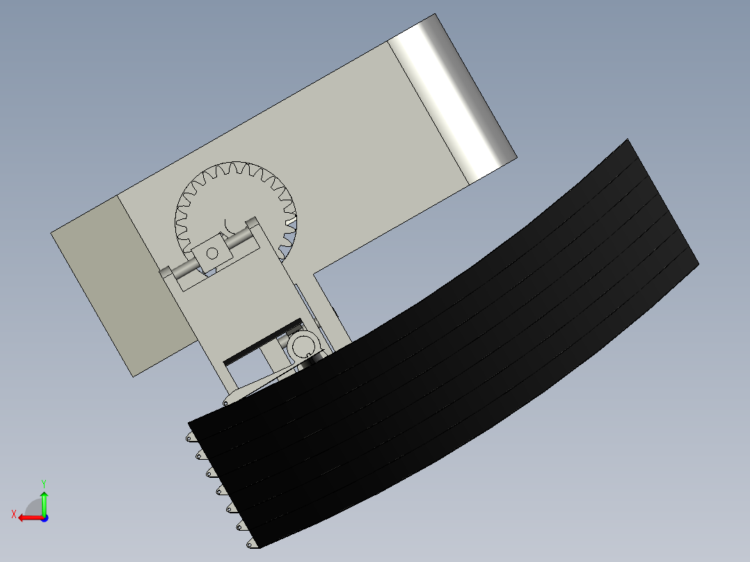 方便滑翔的动翼飞行器后视图