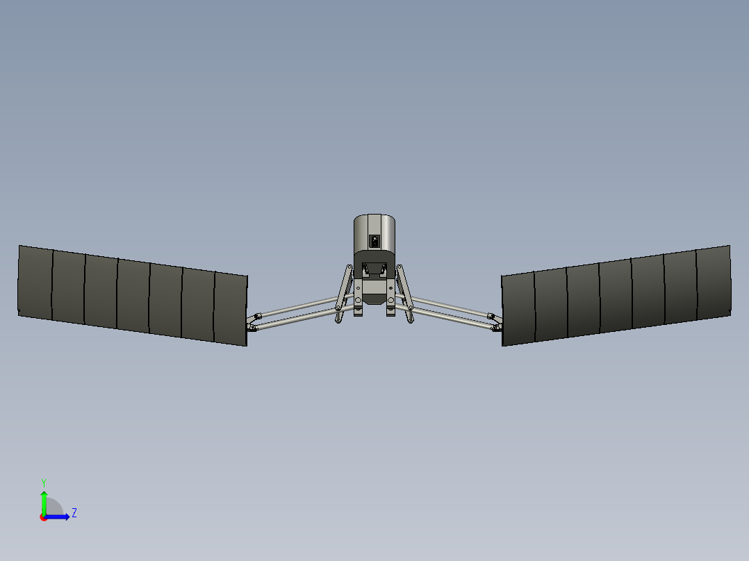 方便滑翔的动翼飞行器左视图