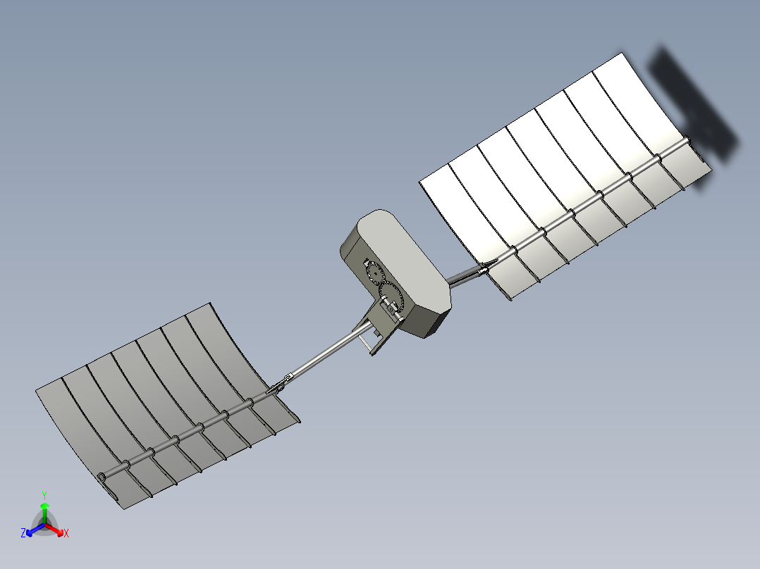 方便滑翔的动翼飞行器正等轴测图