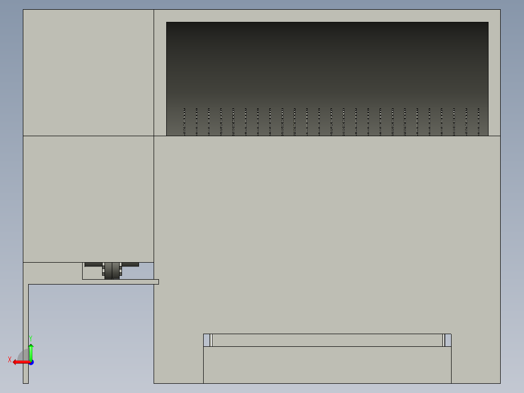香菇去蒂切柄装置后视图