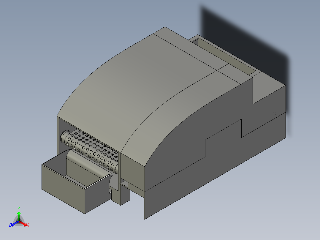 香菇去蒂切柄装置正等轴测图