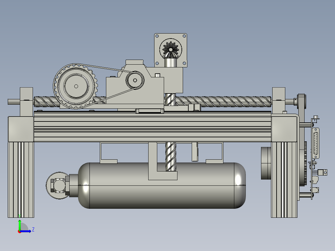 伺服系统控制平台左视图