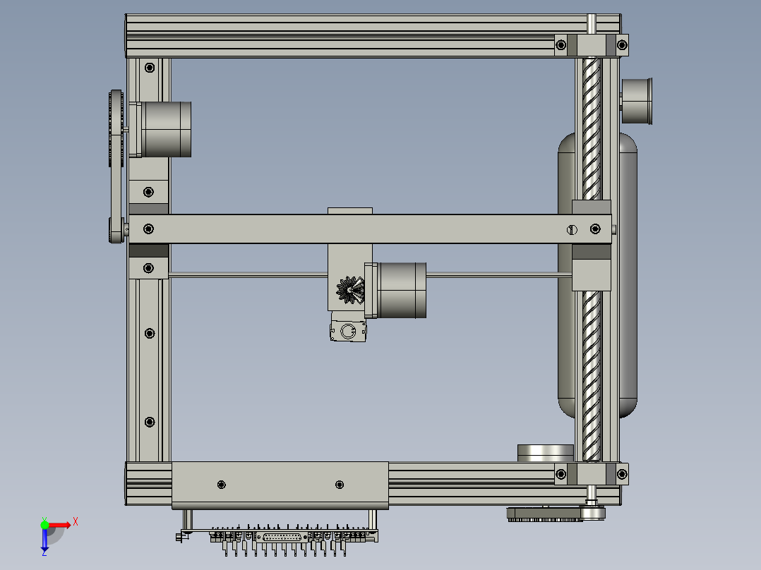 伺服系统控制平台俯视图