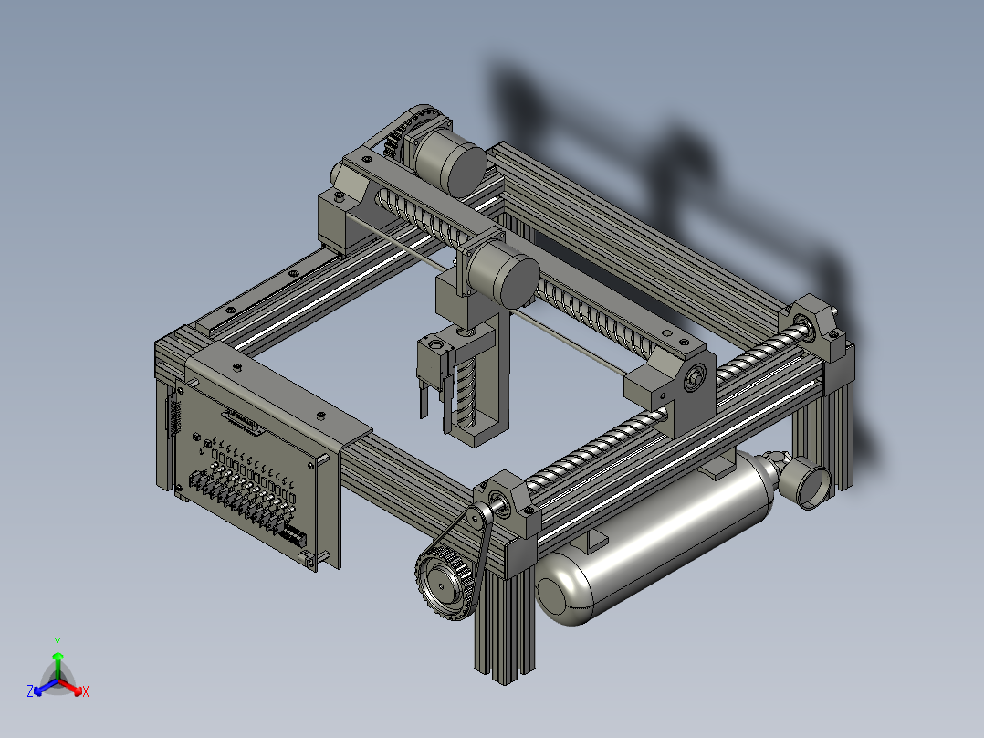 伺服系统控制平台正等轴测图