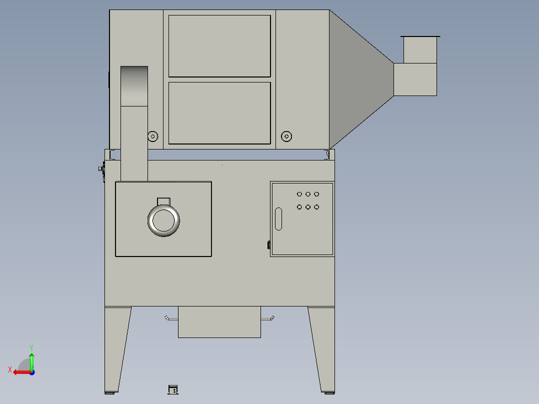 植绒衣架表面静电喷胶装置后视图
