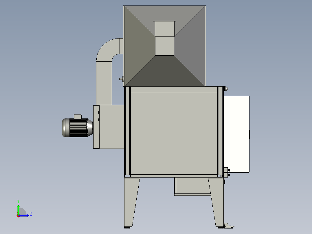 植绒衣架表面静电喷胶装置左视图