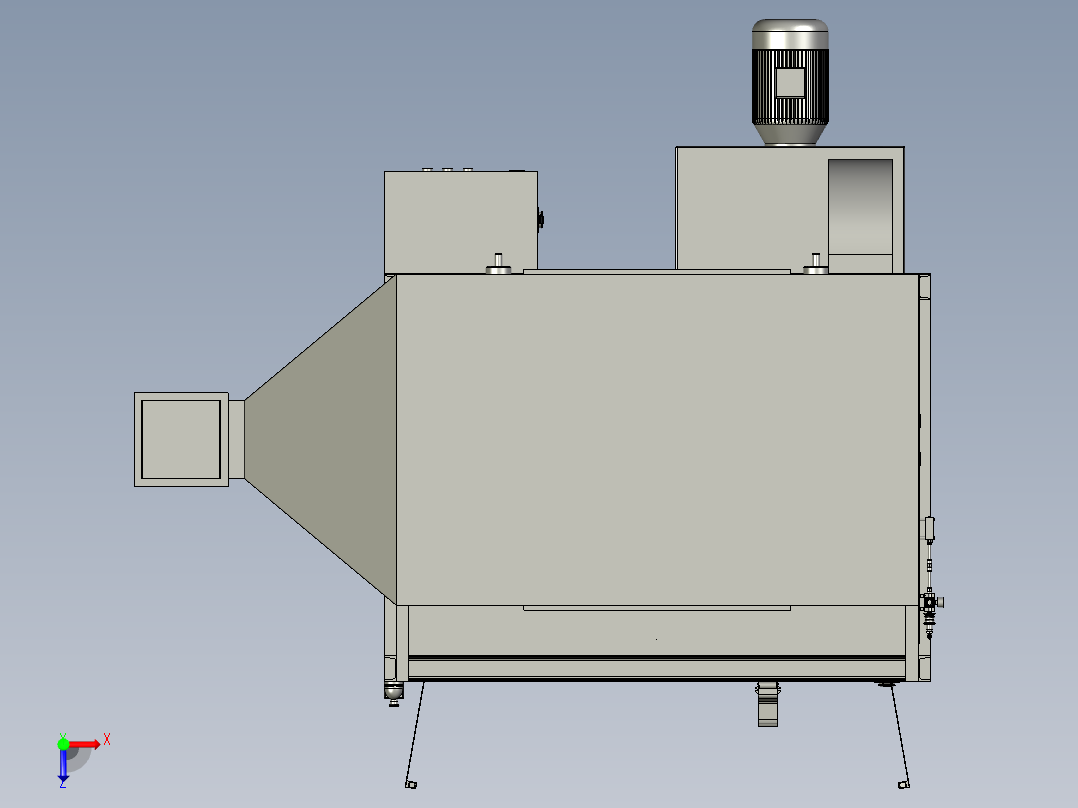 植绒衣架表面静电喷胶装置俯视图