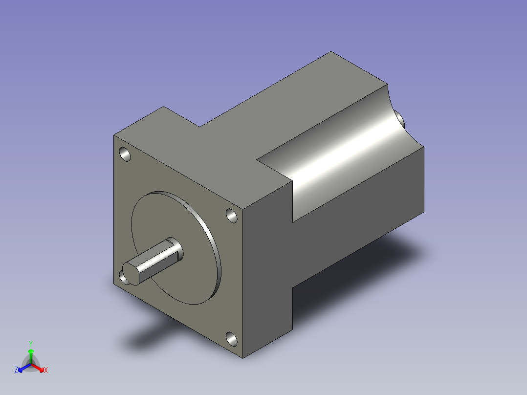 57步进电机-原点内置--TA21正等轴测图