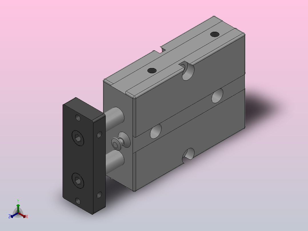 TN系列双轴气缸[TN-16X20-S]主视图