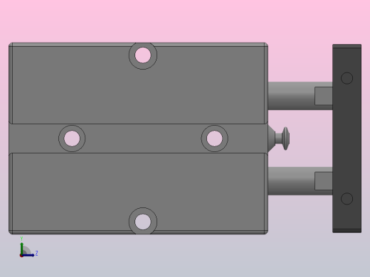 TN系列双轴气缸[TN-16X20-S]左视缩略图