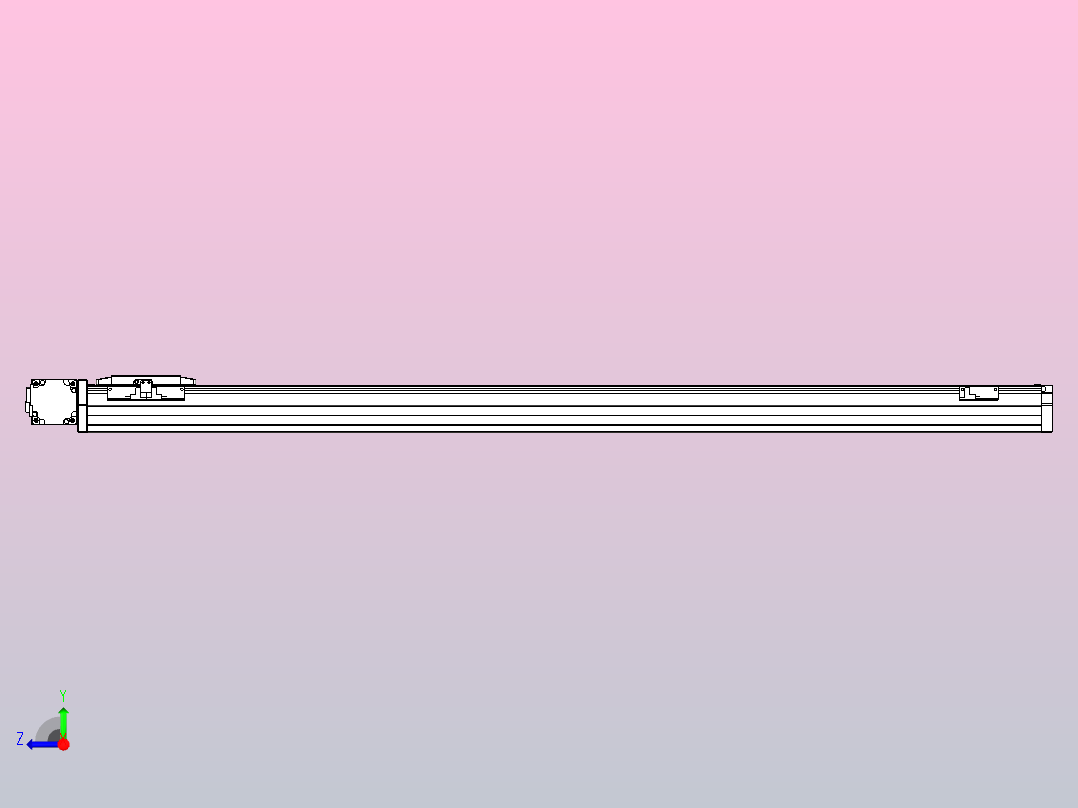 机器人皮带驱动直线轴TPA-GCB-80-P60-L1100-DL-M20-N3右视图