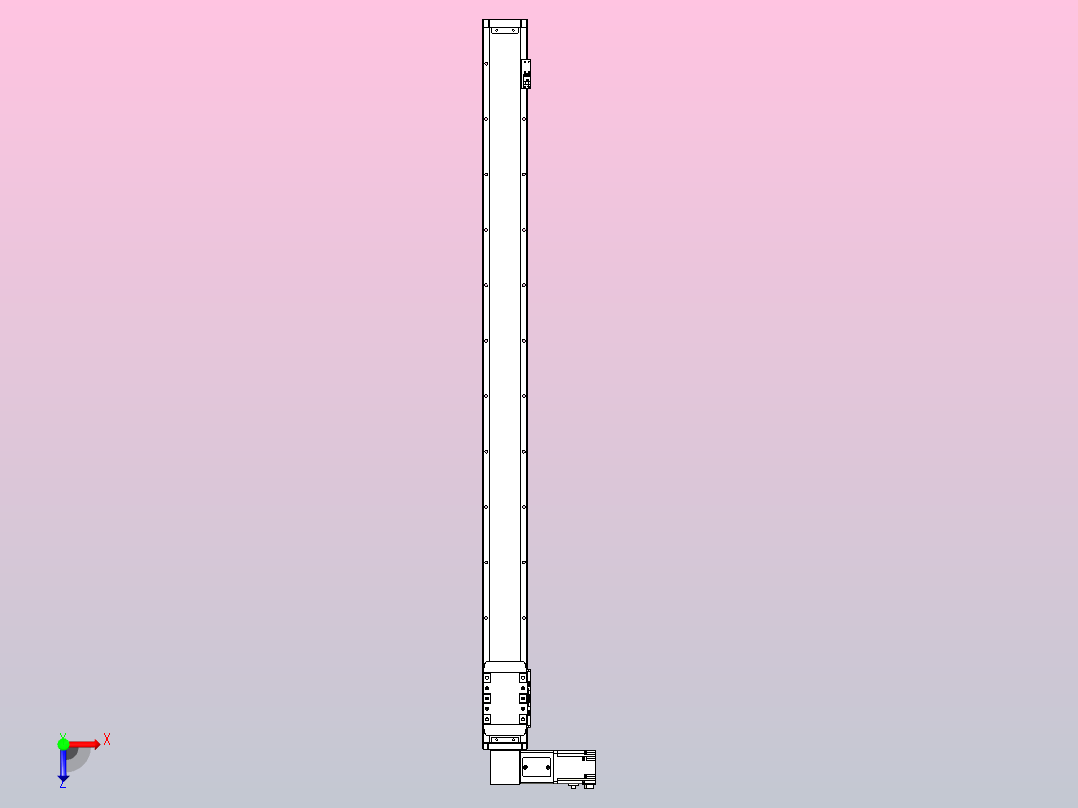 机器人皮带驱动直线轴TPA-GCB-80-P60-L1100-DL-M20-N3俯视图