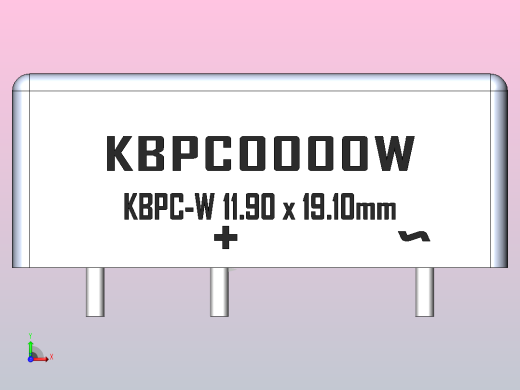 桥式整流器外壳KBPC-W前视缩略图
