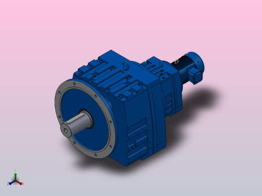 RF167R97法兰轴伸式组合型斜齿轮减速机RF167R97-Y1.5-4P-90L-M1-0°-Φ550
