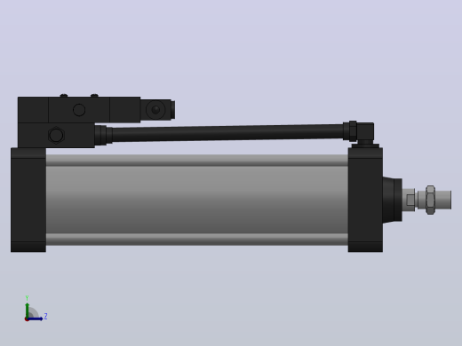 10A-5(V)系列带阀气缸(带阀型通电时推式)[10A-5(V) (Ⅱ) SD 100 B 300 A 5]左视缩略图