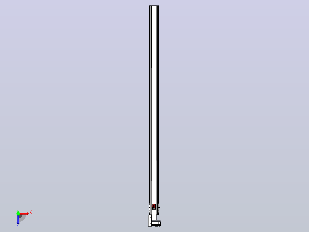 皮带直线轴半封闭可选导轨TPA-HNB-120D-110-L2450-ML-Y-P40-N3俯视图