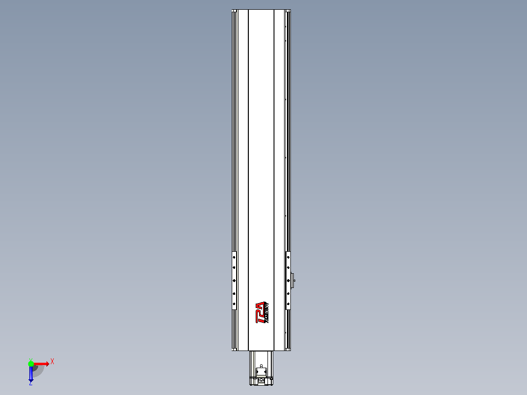 日规模组半封闭丝杆TPA-HNR-202D-2510C-L750-M-Y-P75-N3俯视图