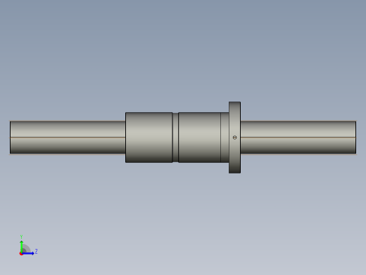 FFZD8016-4滚珠丝杆3D模型左视缩略图