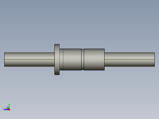 FFZD8016-4滚珠丝杆3D模型右视缩略图