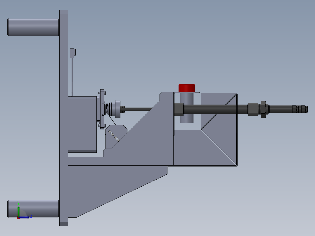 电磁阀寿命测试工装左视图