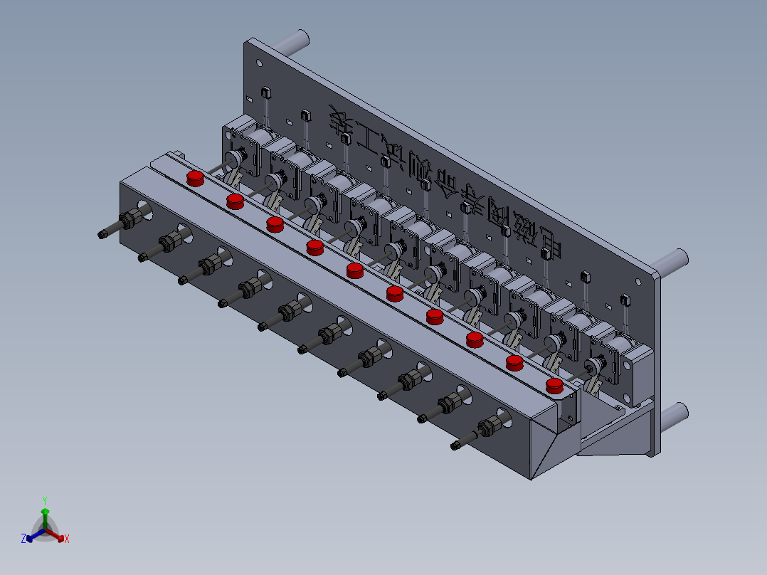 电磁阀寿命测试工装正等轴测图