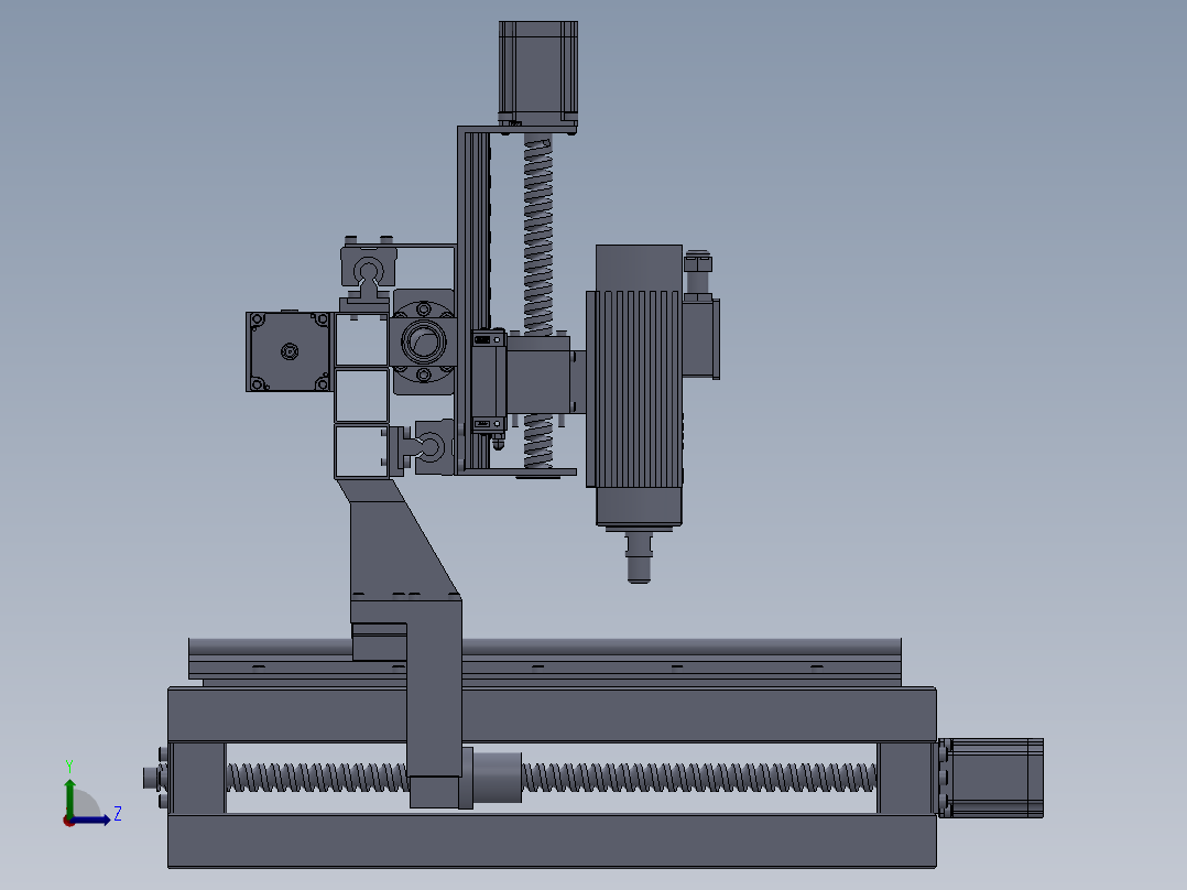 数控PCB雕刻机左视图