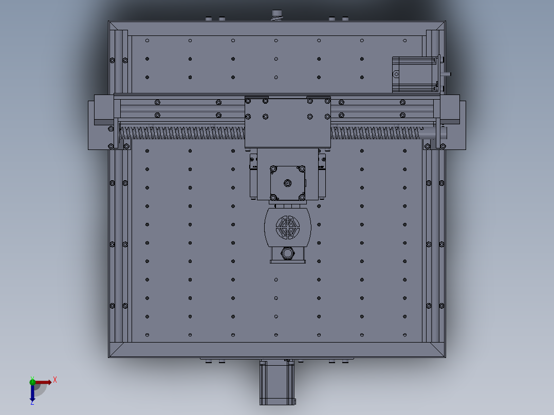 数控PCB雕刻机俯视图