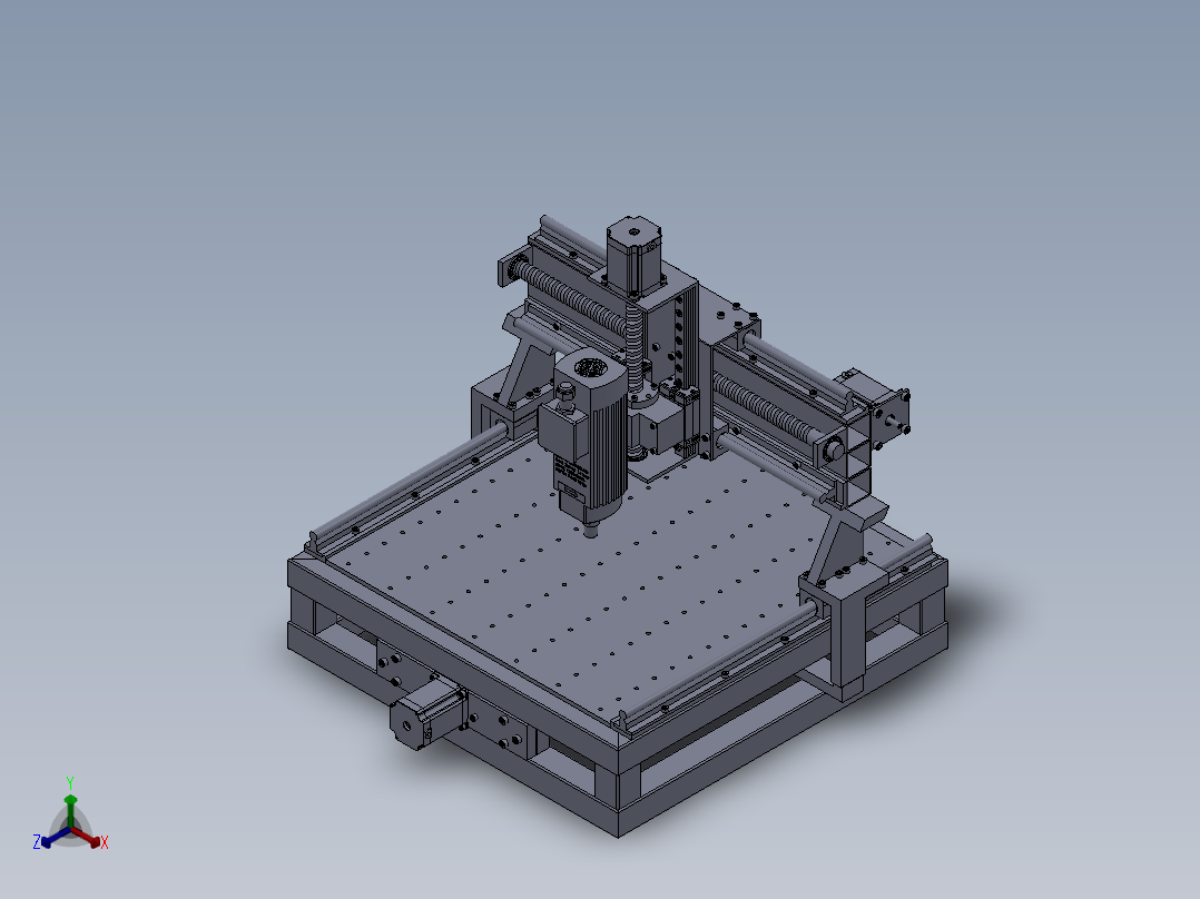 数控PCB雕刻机正等轴测图