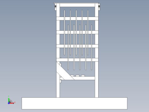 公园拱门椅子模型3D图纸 Solidworks设计前视缩略图