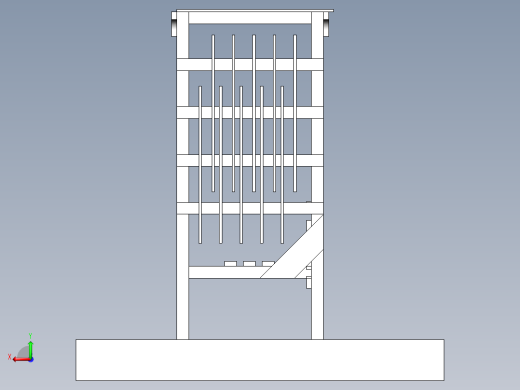 公园拱门椅子模型3D图纸 Solidworks设计后视缩略图