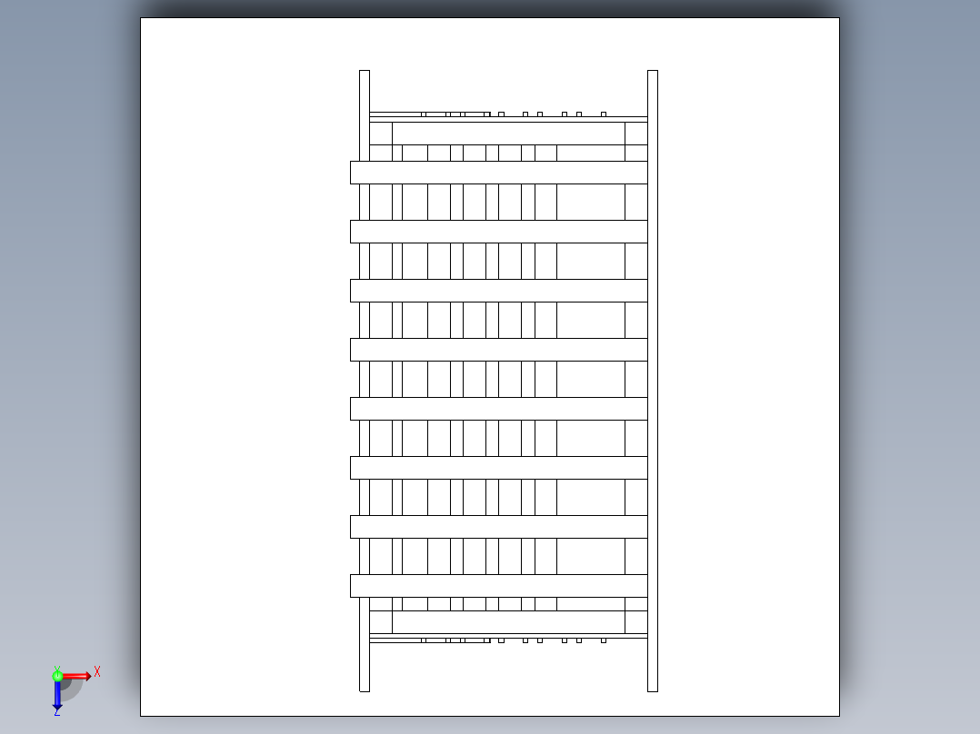 公园拱门椅子模型3D图纸 Solidworks设计俯视图