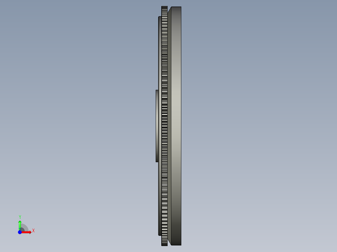 柴油机飞轮3D模型前视图