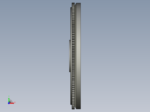 柴油机飞轮3D模型前视缩略图