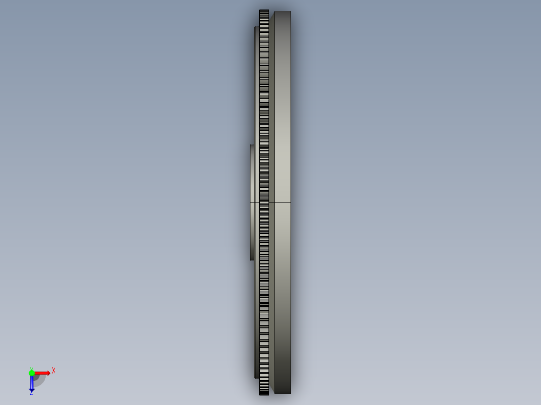 柴油机飞轮3D模型俯视图