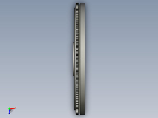 柴油机飞轮3D模型俯视缩略图