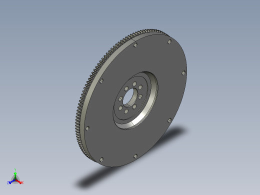 柴油机飞轮3D模型正等轴测缩略图