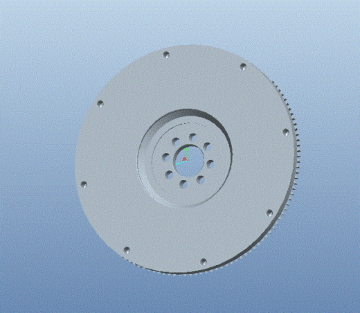 柴油机飞轮3D模型缩略图