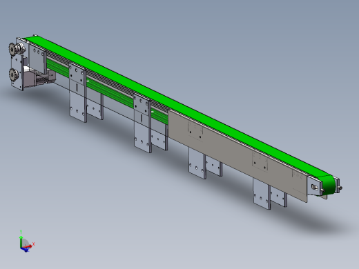 7款小型皮带输送线3d图纸中间、两端驱动线3d 皮带运输线方案模型