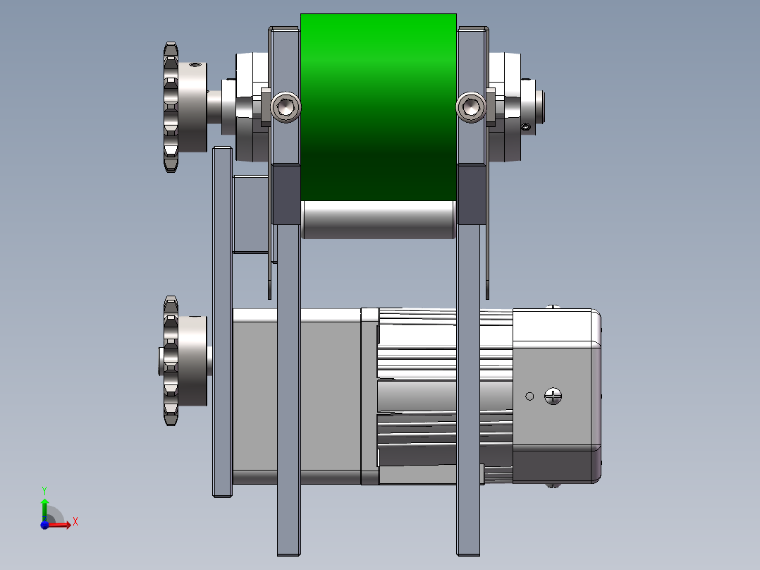 7款小型皮带输送线3d图纸中间、两端驱动线3d 皮带运输线方案模型前视图