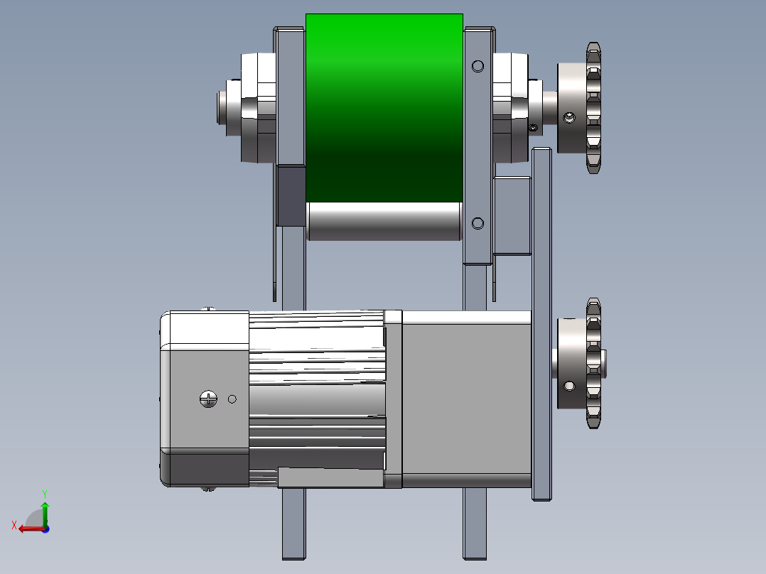 7款小型皮带输送线3d图纸中间、两端驱动线3d 皮带运输线方案模型后视图
