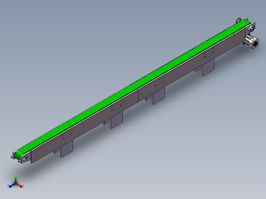 7款小型皮带输送线3d图纸中间、两端驱动线3d 皮带运输线方案模型正等轴测缩略图