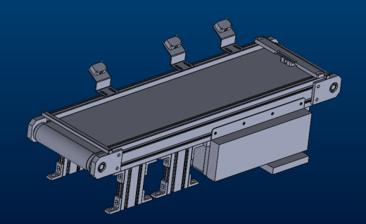 7款小型皮带输送线3d图纸中间、两端驱动线3d 皮带运输线方案模型缩略图