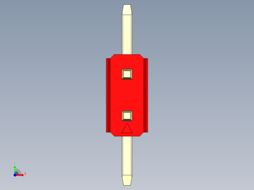 彩色公排针 100mil 2.54mm 系列-DS1022_red_02p_100mil_TypeSMT_rev1.0前视缩略图