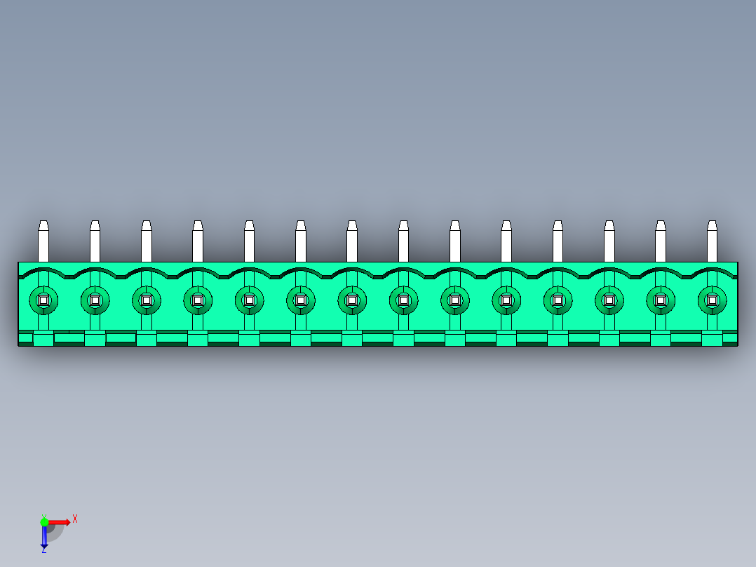 DEGSON 2EDG 系列 5.0mm 可插拔接线端子组-2EDGR-5.0-14P-14-00AH俯视图