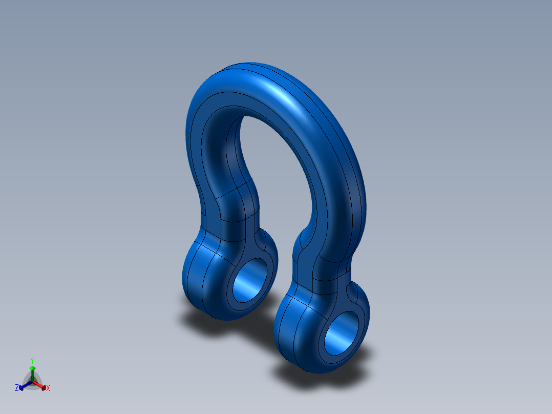 卸扣实例正等轴测图