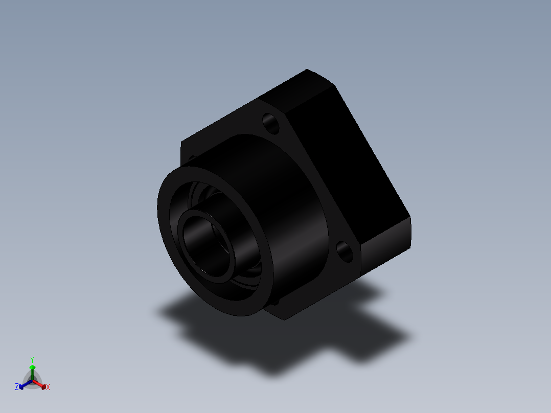 丝杆固定侧LEB01-25正等轴测图