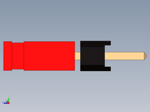 直引脚接头，3极，间距2，54毫米，带跳线右视缩略图