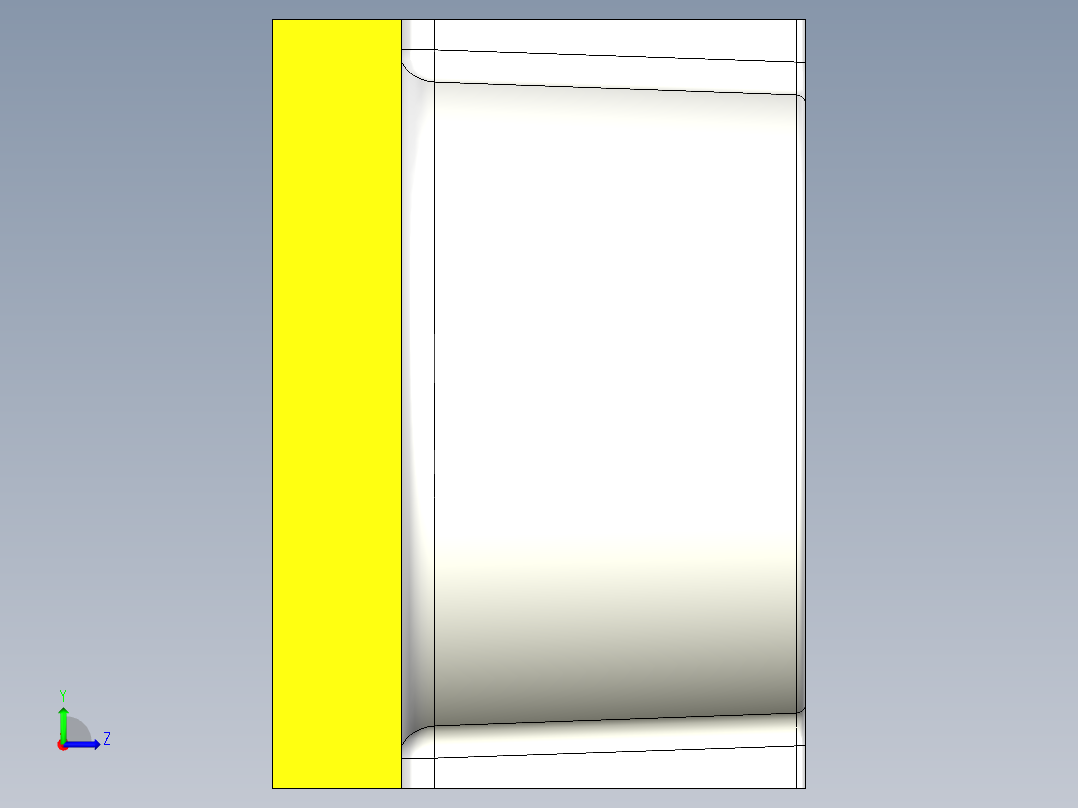 LED，表面贴装1206封装，带圆形透镜左视图