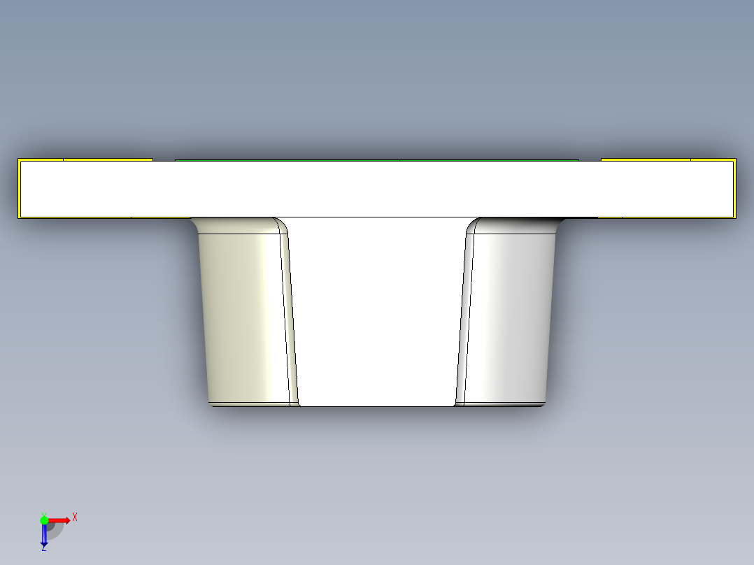 LED，表面贴装1206封装，带圆形透镜俯视图